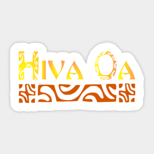 HIVA OA (sunset) Sticker